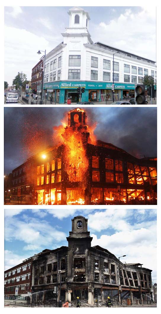 London Riots: Photos of before and&nbsp;after