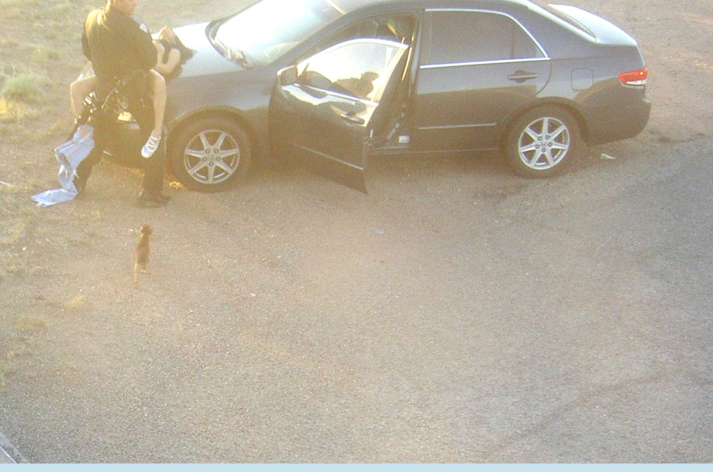 Photo and update on New Mexico state trooper caught on surveillance having sex on&nbsp;car