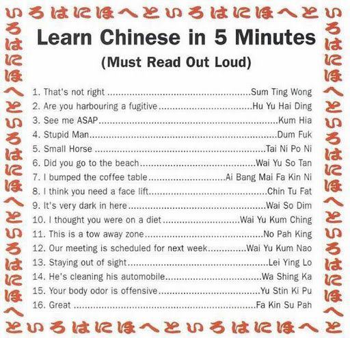 Learn chinese in 5 minutes