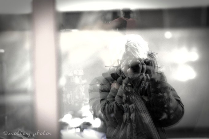 Photo Project 365 010512 Myself in Window Reflection Downtown Albuquerque