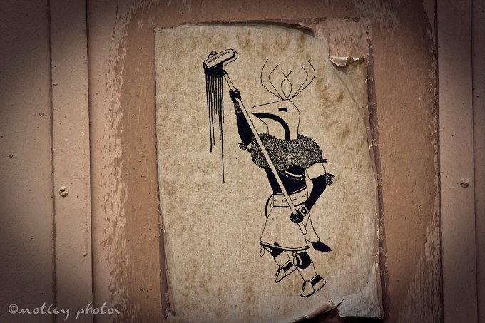 Photo Project 365 020312 Sign of native dancer with roller paint brush in hand