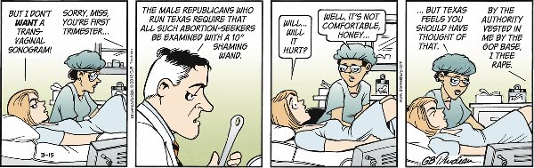 Doonesbury Transvaginal comic strip
