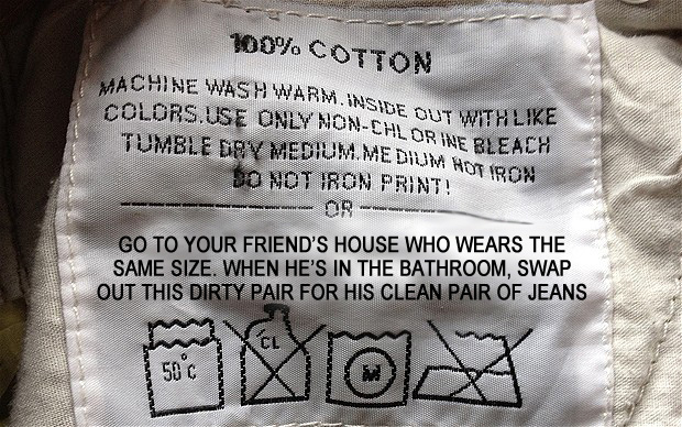 jeans washing label give it to your woman SWAP WITH A FRIEND