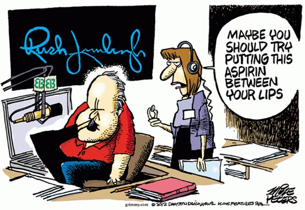 Rush Limbaugh put aspirin between your lips