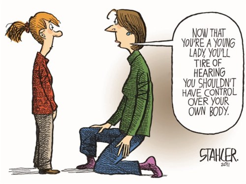 cartoon women cannot control their own body