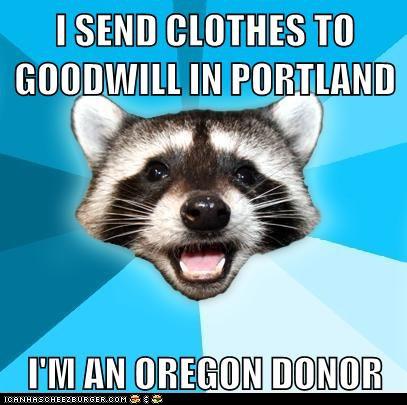 Send clothes to Portland I'm an Oregon donor