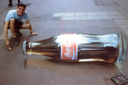3D Street Chalk Art_Coke - Julian Beever