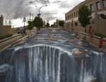 3D Street Chalk Art_Riverstreet River Waterfall - Edgar Mueller