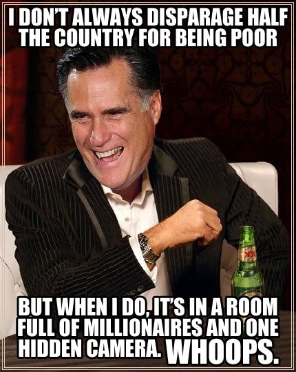 Photo funny caption_Romney 47percent room with millionaires and hidden camera
