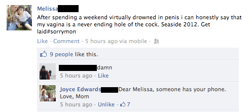 funny facebook post someone took daughters phone