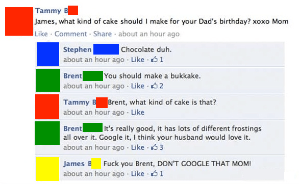 funny facebook post what kind of cake for fathers birthday