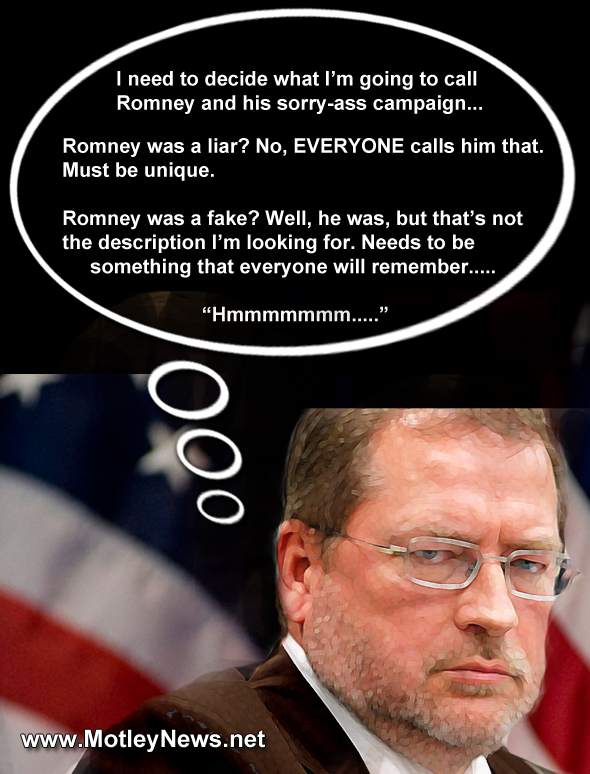 Grover Norquist Romney was a poopy head 22 thinking to self