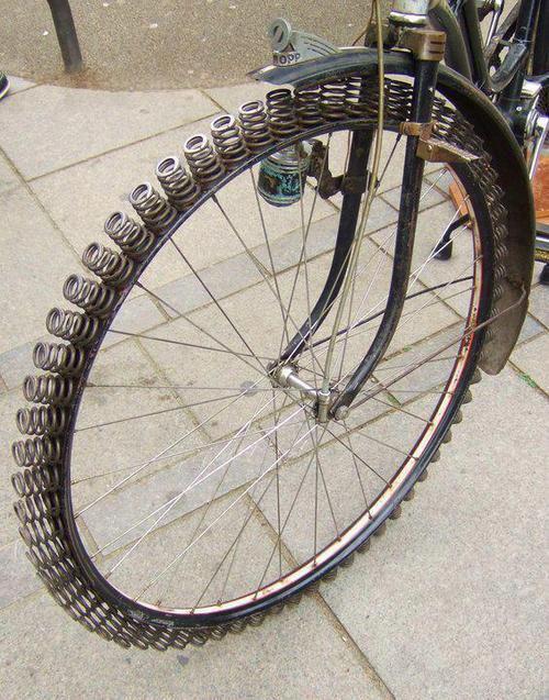 Bike tire made from springs