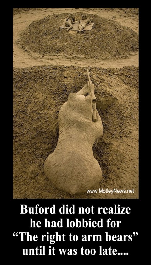 Buford lobbied for The right to arm bears