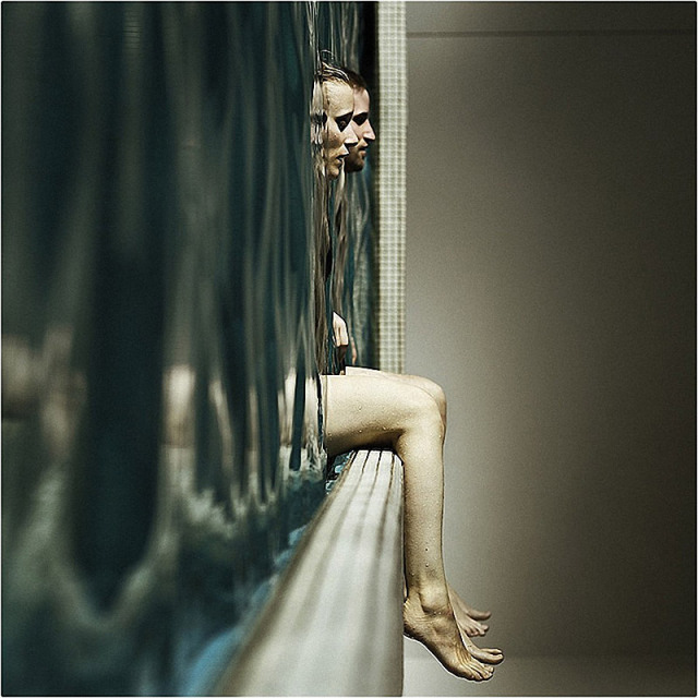 camera perspective swimming pool wall