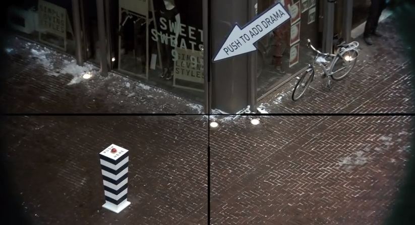 Push to add drama button A dramatic surprise on an ice-cold day - YouTube