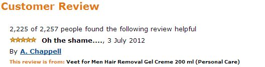 Veet for men hair removal amazon comment Oh the shame