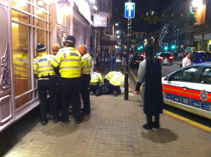 batman at the scene to help