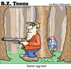 easter cartoon egg hunt
