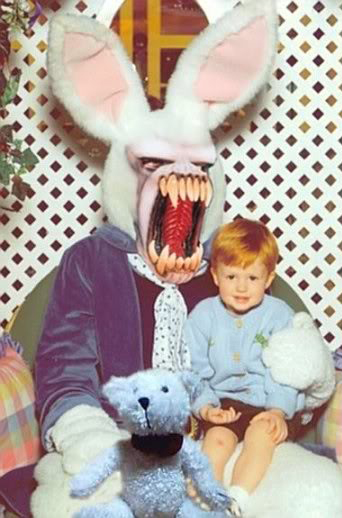 easter humor very scare easter bunny