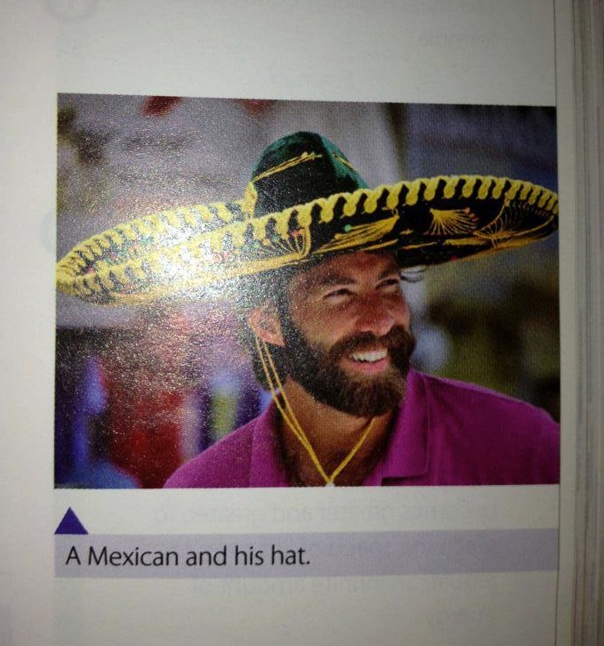 Errors in text books_ photo of a caucasian mexican and his hat