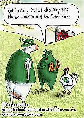 St Patricks cartoon greeneggs