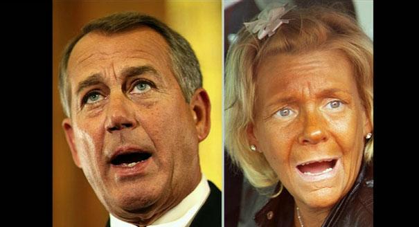 This was one of my favorites.... House Speaker John Boehner will be played by tan mom.