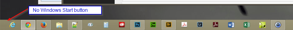Win 8 taskbar