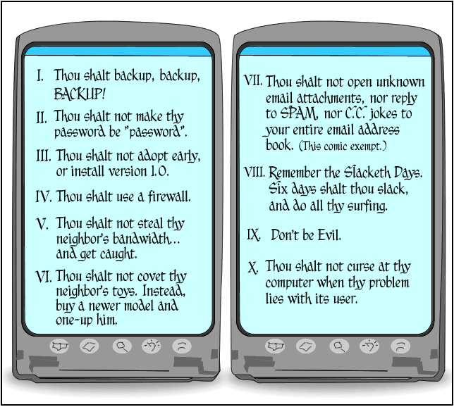 computer geeks 10 commandments