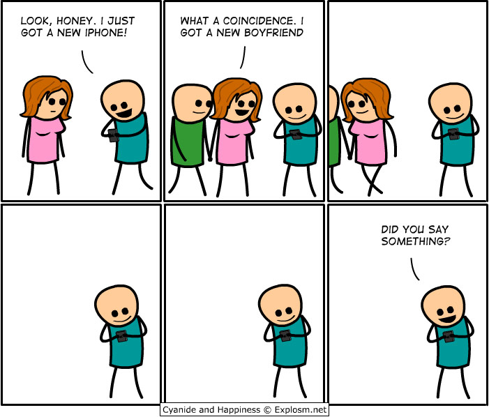 cyanide and happiness new iphone new boyfriend