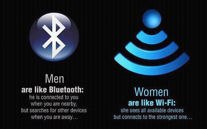 men like bluetooth women like wifi