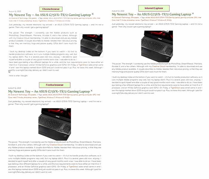 WP image comparison all browsers