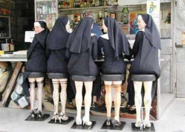 photos mess with mind nuns with legs