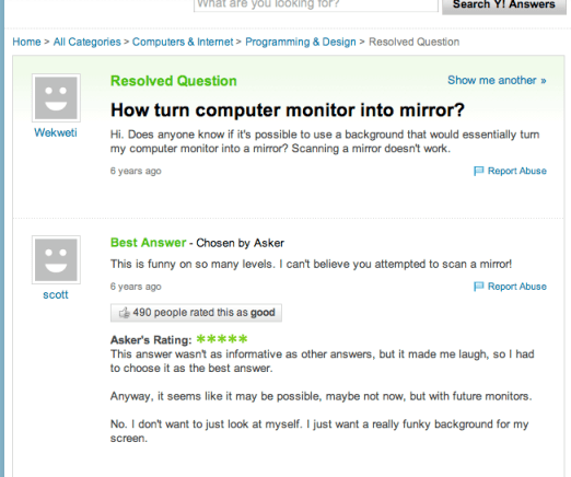 quora_stupidity_turn computer monitor into a mirror