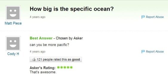 stupid internet question_how big is specific ocean
