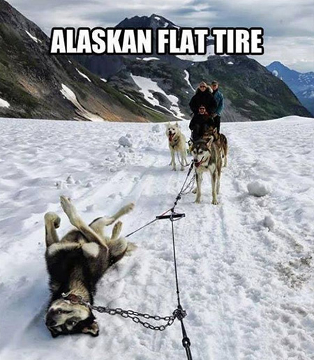 Alaska flat tire