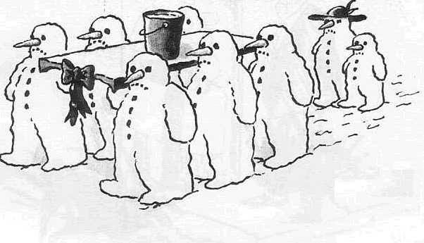 snowman funeral