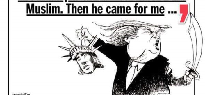 Trump Beheads the Statue of Liberty – Daily News Cover Page&nbsp;#DumpDaTrump