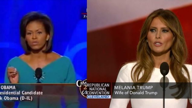 Melania Trump’s speech plagiarizes parts of Michelle Obama’s speech from&nbsp;2008