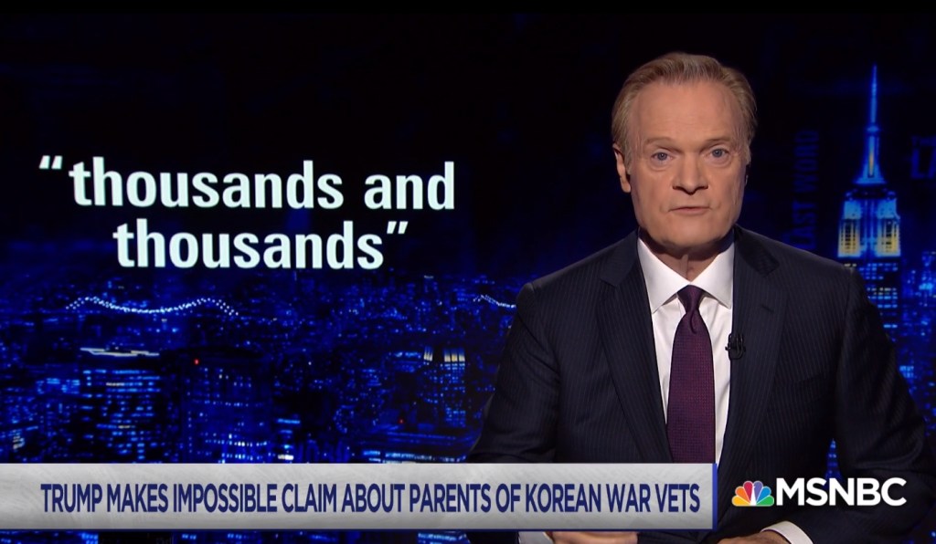 MSNBC Lawrence O’Donnell shares powerful words about Trump’s lies — bringing back soldier’s remains from N&nbsp;Korea