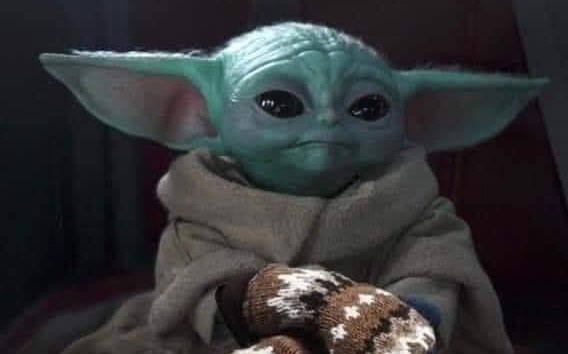 Bernie Sanders as Grogu (Baby Yoda) from The&nbsp;Mandalorian